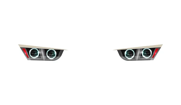 Car Headlights Realistic Illustration — Image vectorielle
