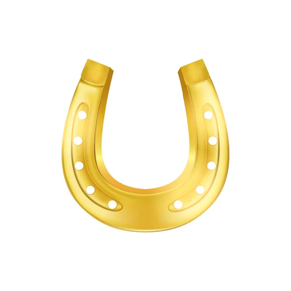 Golden Horse Shoe Composition — Stock Vector