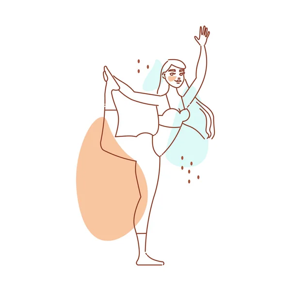 Yoga Woman Leg Composition — Vector de stock