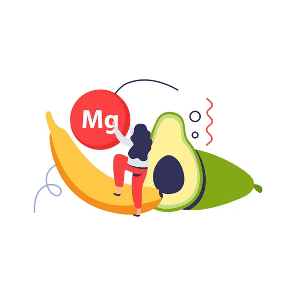 Magnesium In Avocado Samenstelling — Stockvector