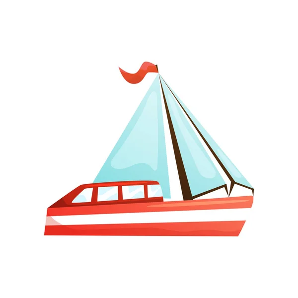 Icône plate de yacht — Image vectorielle