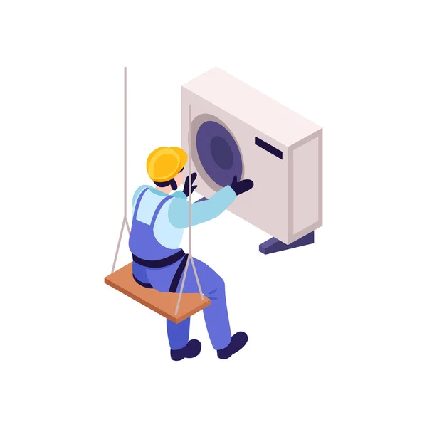 Isometric Ironworker Illustration — Stok Vektör