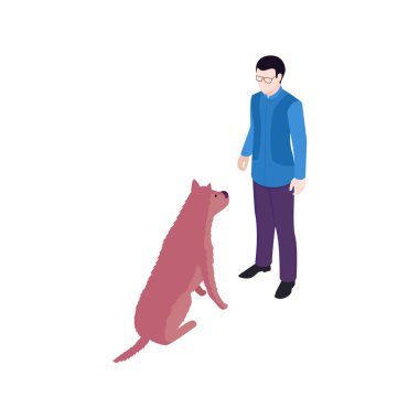 Köpek Eğitimi Cynolojisti Kompozisyonu