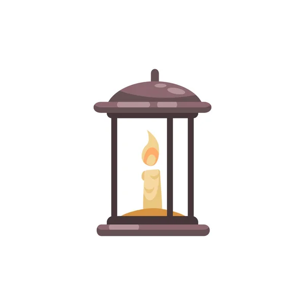 Composición de la lámpara de vela vieja — Vector de stock