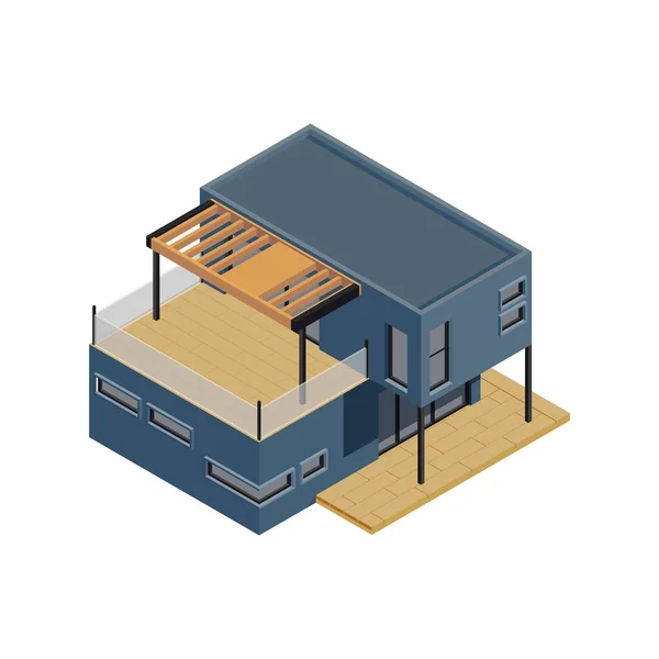 Composition modulaire du chalet — Image vectorielle