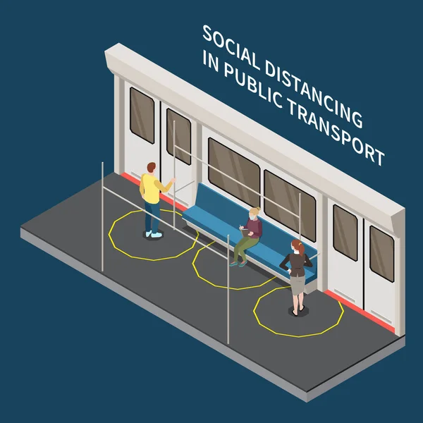 Композиція дистанції громадського транспорту — стоковий вектор