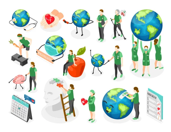 World Health Day Icons — Stock Vector