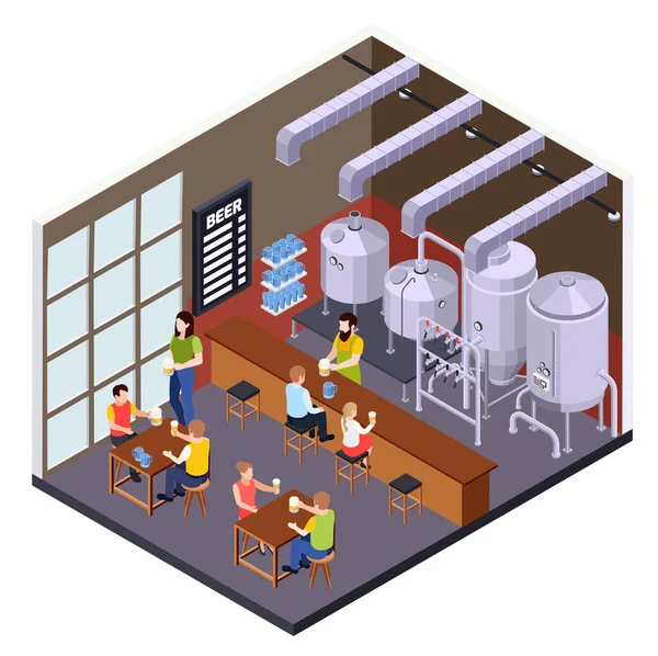 Pivní pivovarská hospoda — Stockový vektor