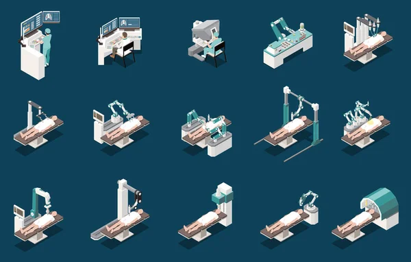 Symbole für die Roboterchirurgie — Stockvektor