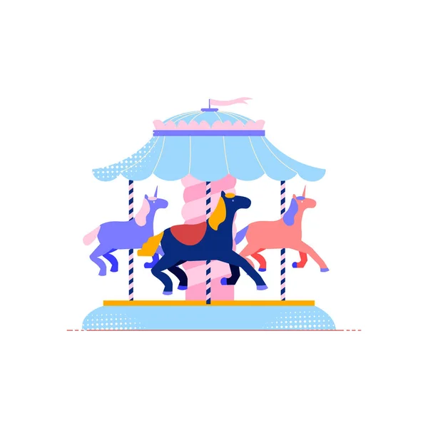 Carrusel de caballo icono — Vector de stock