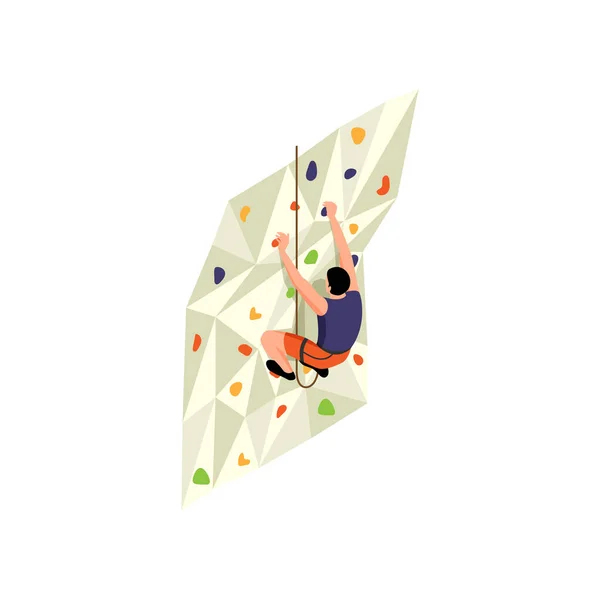 Ícono de Bouldering isométrico — Vector de stock