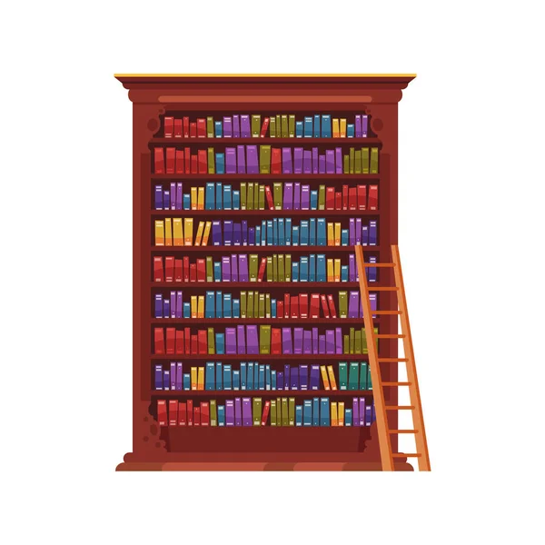 Gabinete con composición de libros — Vector de stock