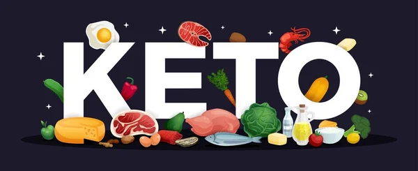 Keto Diet Contexte — Image vectorielle