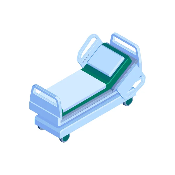 Isometric Hospital Bed — Stock Vector
