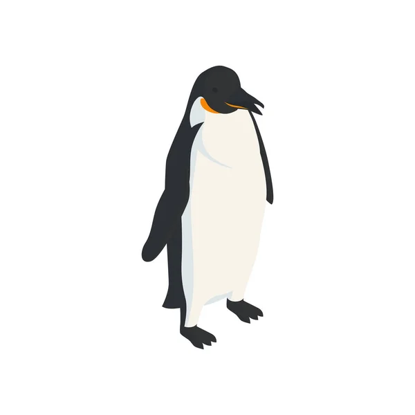 Zoo Penguin Isometric Composition — Stock Vector