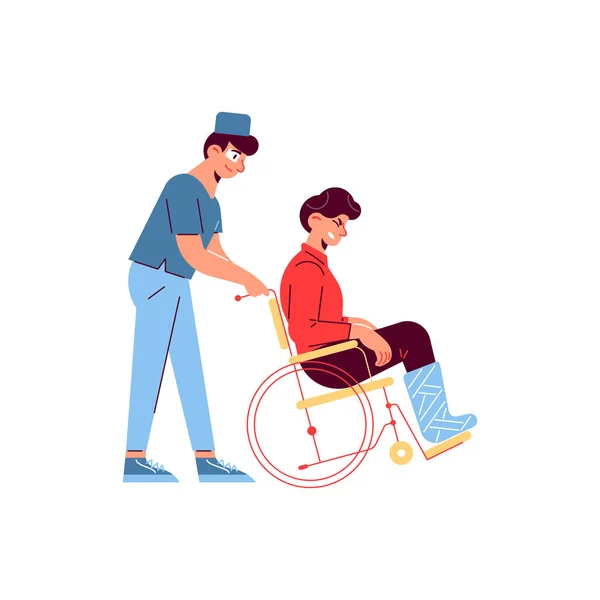 Помощь инвалидам — стоковый вектор