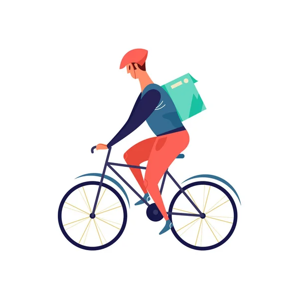 Courier Ilustração plana — Vetor de Stock