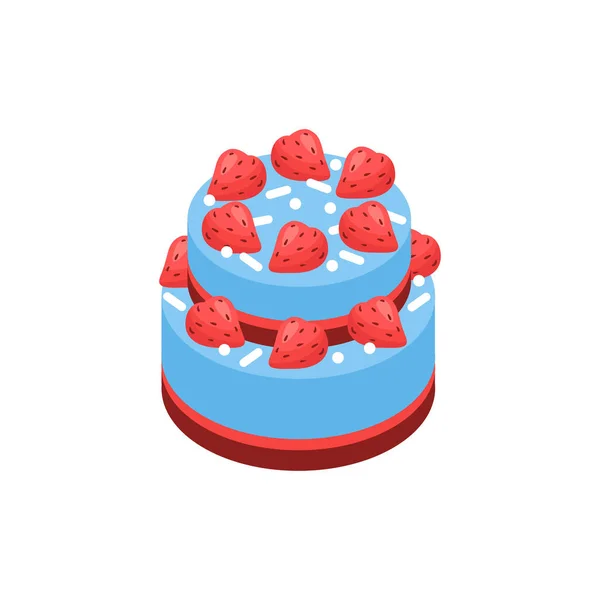 Cake Isometric Illustration — Stock Vector