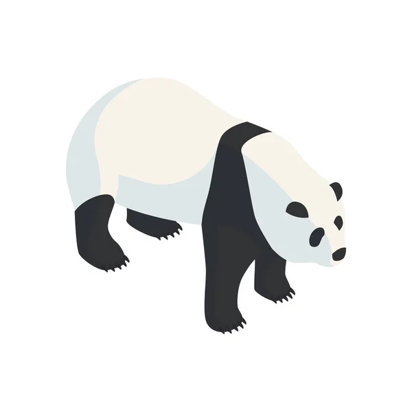 Zoo Panda Isometrisk sammansättning — Stock vektor