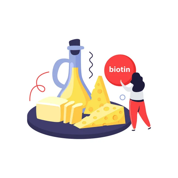 Sýr s biotinem — Stockový vektor