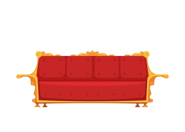 Composição do sofá da biblioteca vintage — Vetor de Stock
