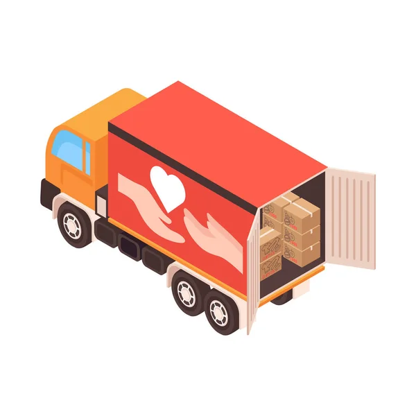 Состав грузовиков для перевозки одежды — стоковый вектор