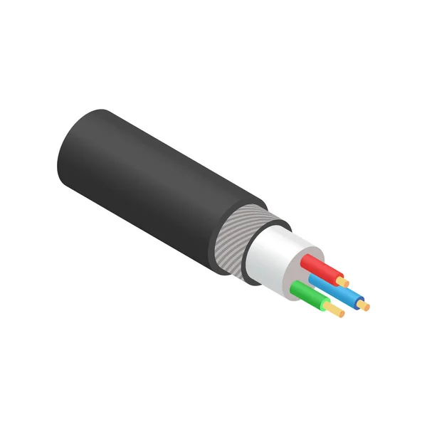 Composición del cable de conexión a Internet — Archivo Imágenes Vectoriales