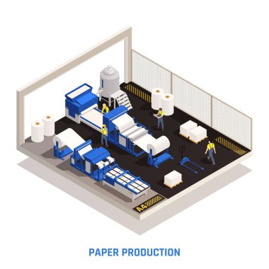 Kağıt Üretimi Isometric Kavramı