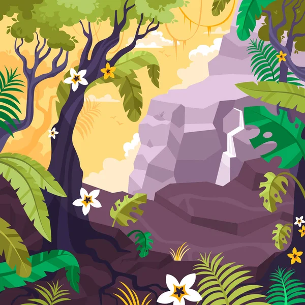 Paisaje fondo Ilustración — Vector de stock