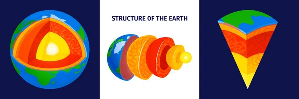 地球構造デザインコンセプト — ストックベクタ