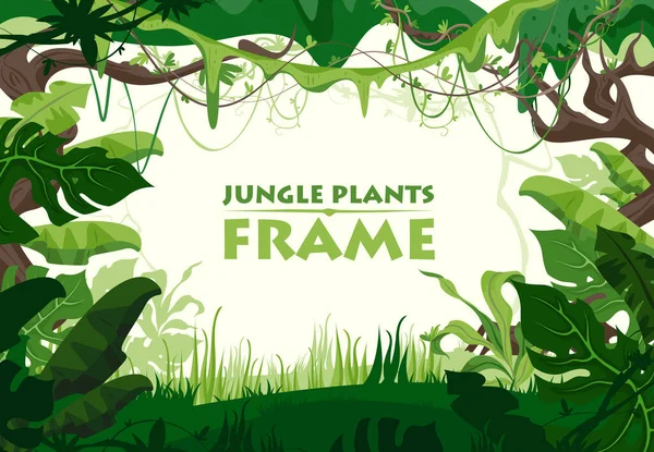 Jungle Plants Frame — Image vectorielle