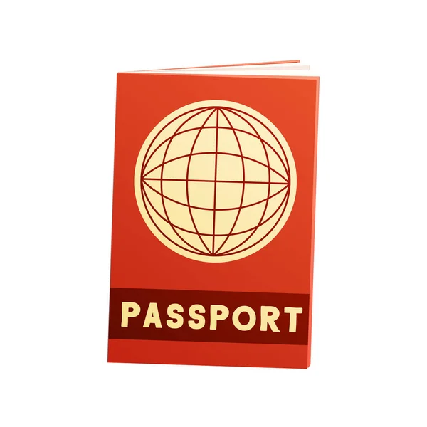 パスポートフラットアイコン — ストックベクタ