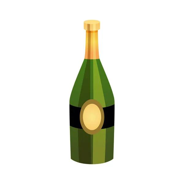 Şampanya Bileşimi Şişe — Stok Vektör