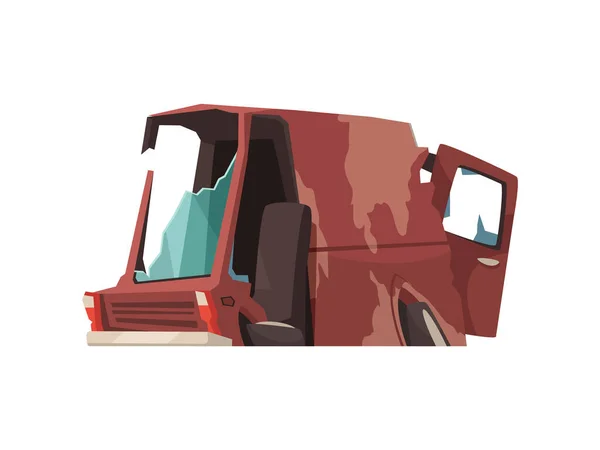 Κατεστραμμένο εικονίδιο αυτοκινήτου — Διανυσματικό Αρχείο