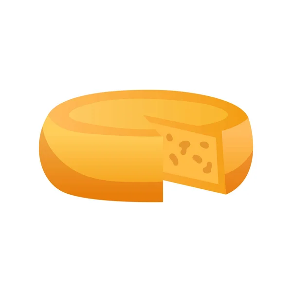 Composición plana de la comida del queso — Vector de stock