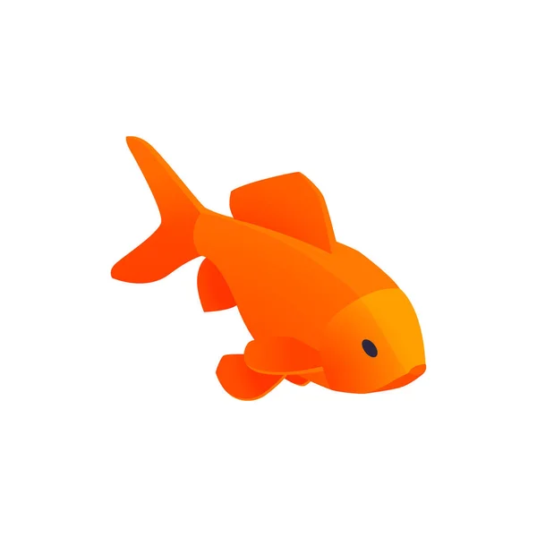 Orange Aquarium Fish Composition - Stok Vektor