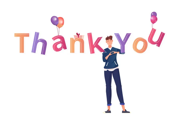 Thank You Bubbles Composition — Stock Vector