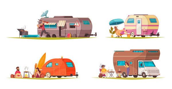 Travel Trailer Camper Set