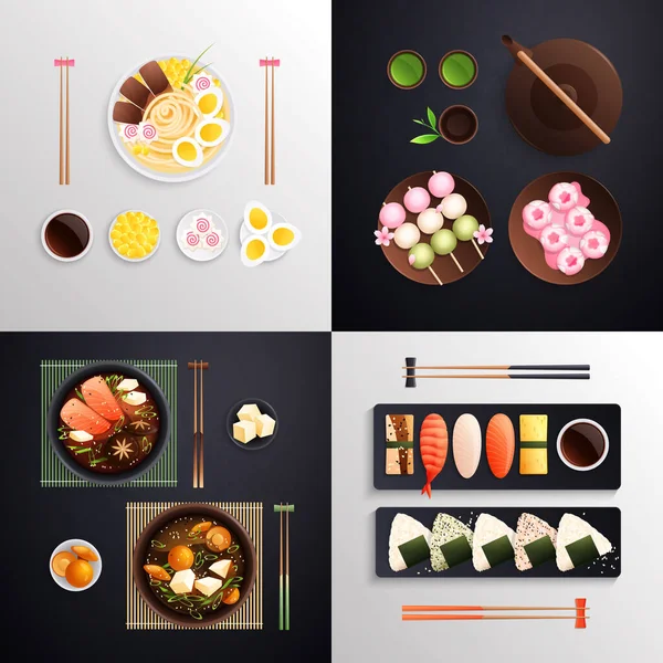 Concepto de diseño de comida japonesa — Archivo Imágenes Vectoriales