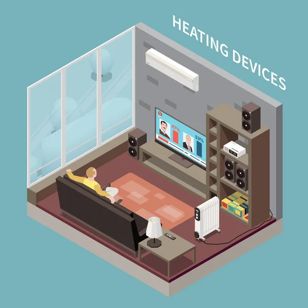 Heating Devices Illustration — Stock Vector