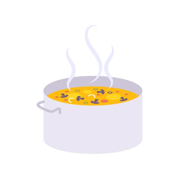 Illustration zur Pilzsuppe — Stockvektor