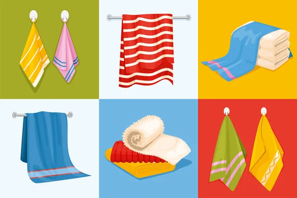 Conceito de design de toalhas macias — Vetor de Stock