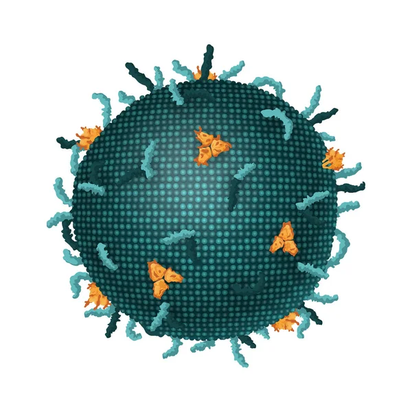 Εικονίδιο του ιού Ρεαλιστικό — Διανυσματικό Αρχείο