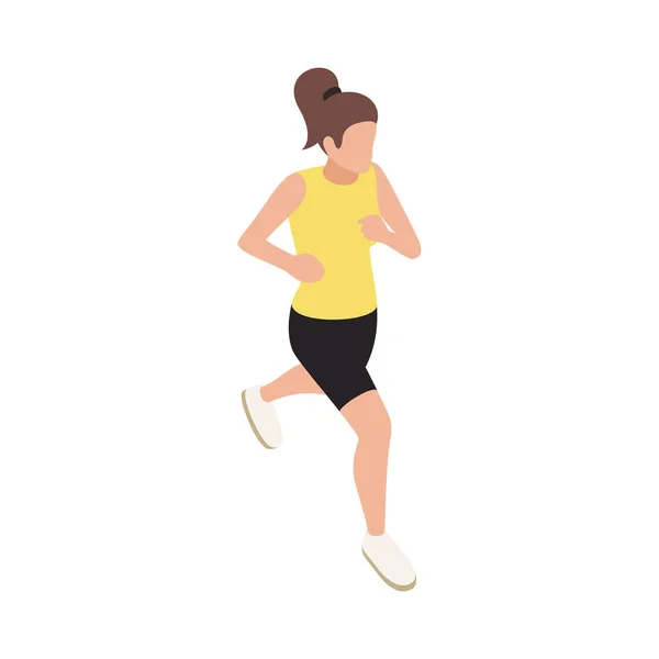 Running Woman Icon — Stock Vector