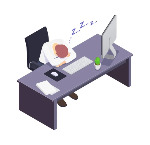 Sleeping Manager Icon — Stock Vector