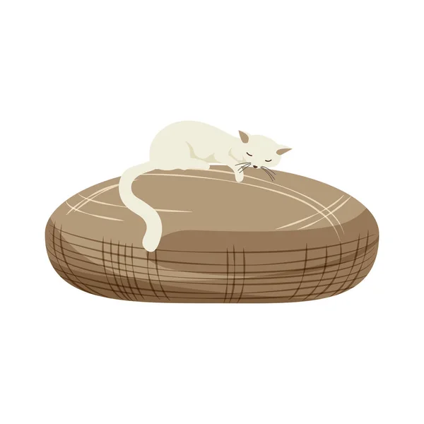 Dormir icono del gato — Vector de stock