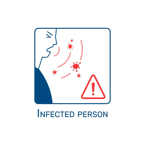 Coronavirus Flat Icon — Stock vektor