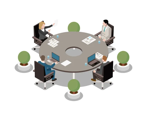Ícone da reunião de negócios — Vetor de Stock
