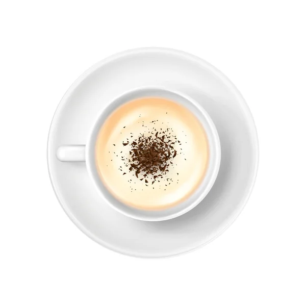 Taça de café realista —  Vetores de Stock