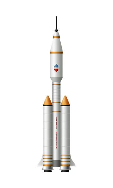 Ilustración realista de cohetes — Vector de stock